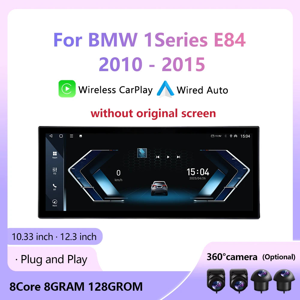Android Auto Car Multimedia Player For BMW X1 E84 2010- 2015 CIC System Wireless Carplay T