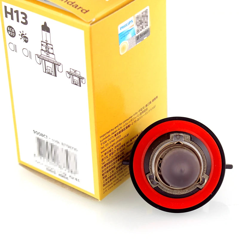 Philips Vision H13 12V 60/55W P26t,4t Original Car Halogen Head Lamps 3200K Standard Repla