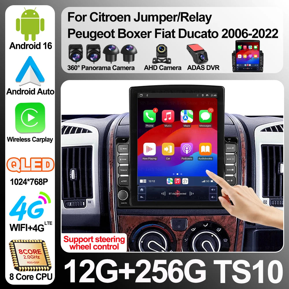 9.7 Inch Android 16 For Citroen Jumper/relay Peugeot Boxer Fiat Ducato 2006-2022 Car Radio | AUTOKITSHOP