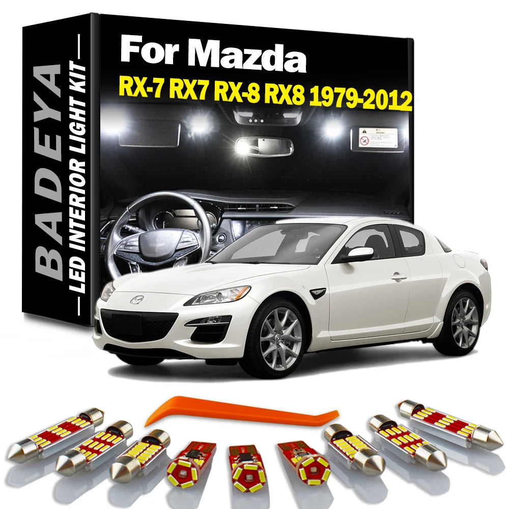 BADEYA Canbus Interior LED Door Plate Light Kit For Mazda RX-7 RX7 RX-8 RX8 1979- 2009 201