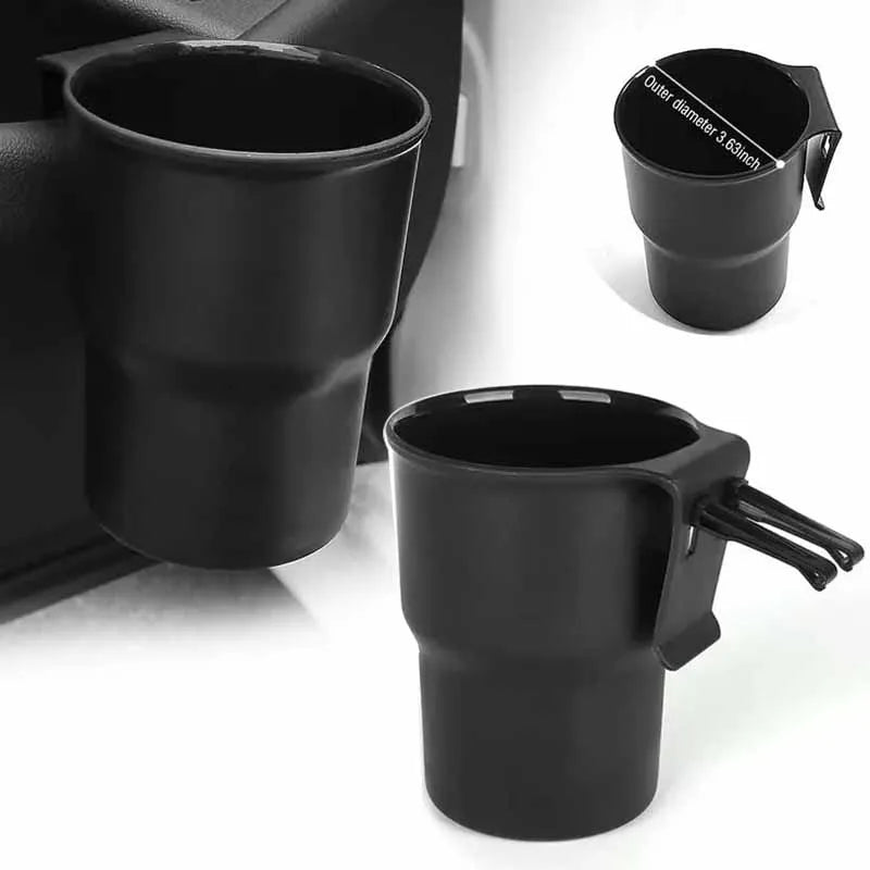 Car Water Cup Holder 2 in 1 Beverage Holder Trash Can Mobile Phone Holder Air Outlet Chair Back  - Automotive LED Light