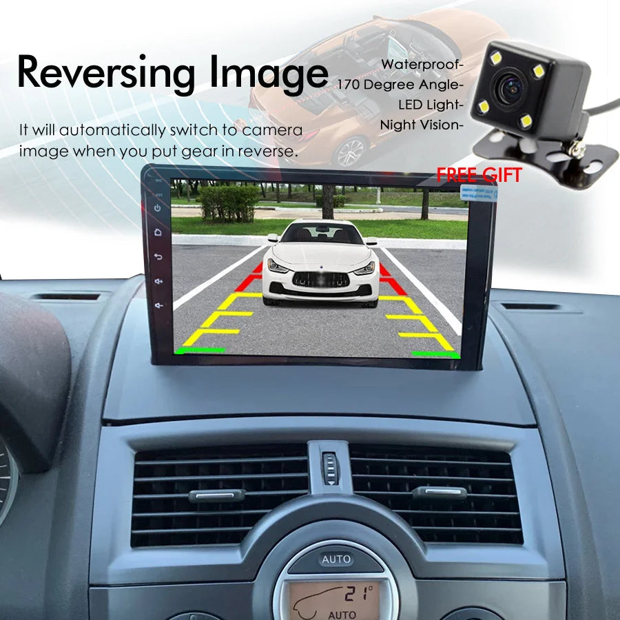 Wireless CarPlay Android 13 AI Voice Car Radio 8GB+128GB GPS Navigation For Renault Megane