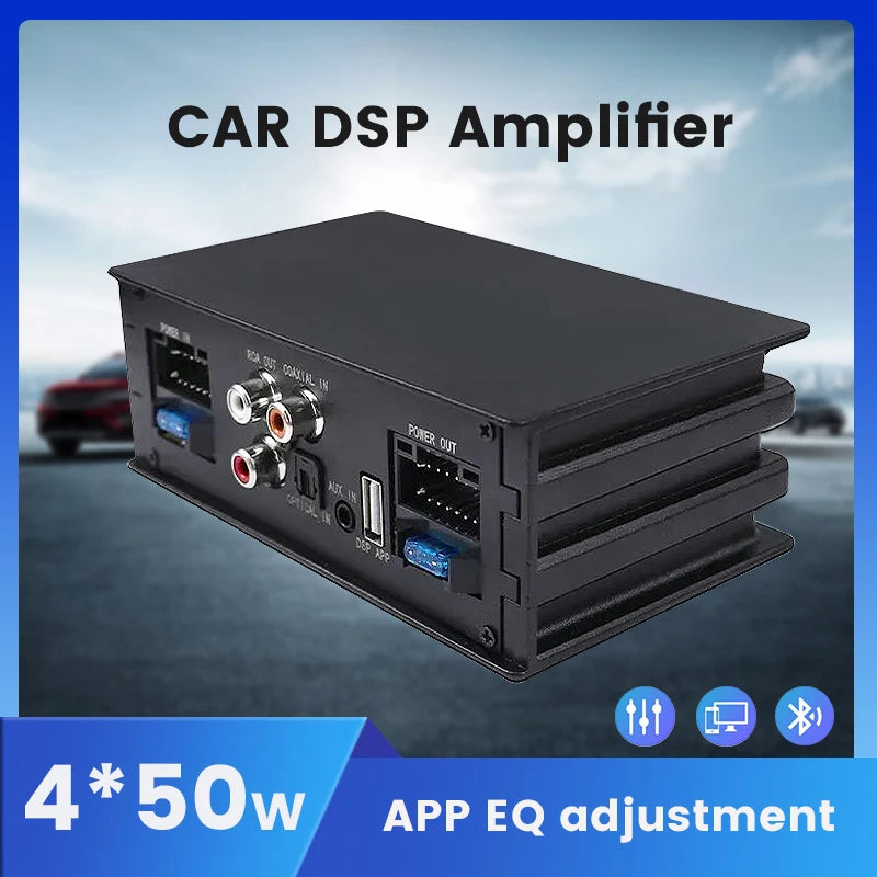 Car DSP 4*50W Power Amplifier Upgrade Digital Audio Processor for Car Radio Stereo Speaker | AUTOKITSHOP
