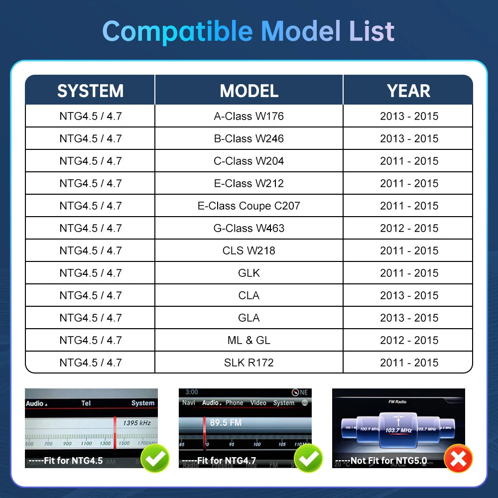 Road Top Decoder Wireless CarPlay Android Auto For Mercedes Benz A B C E Class NTG4.5 W246 | AUTOKITSHOP