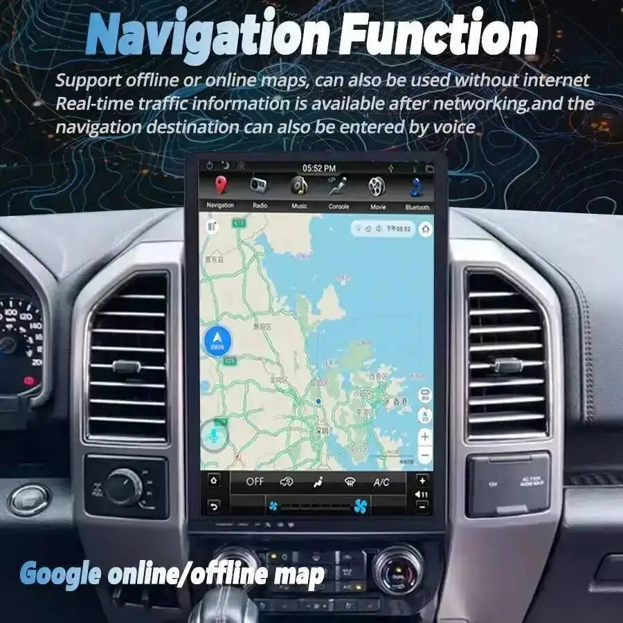 16.8" Car Radio Car Multimedia Video Player GPS Carplay Navigation Android 13 For Ford F15 | AUTOKITSHOP