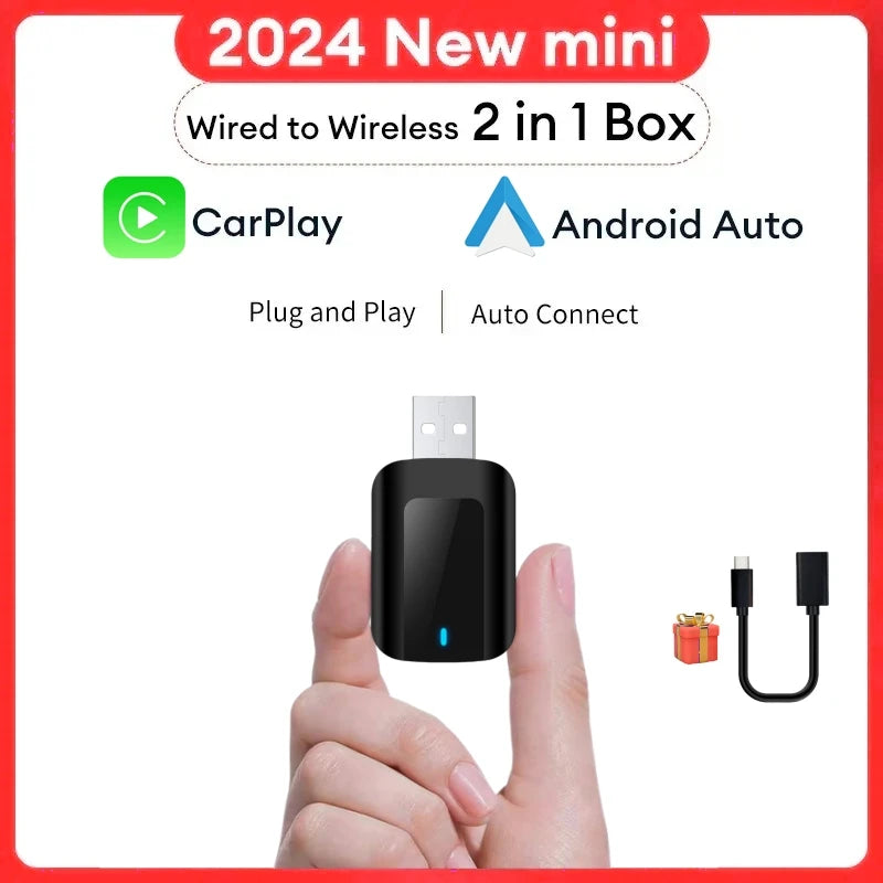 2in1 Wireless CarPlay Android Auto Adapter Smart USB Dongle WiFi Fast Connect for Mazda Su | AUTOKITSHOP