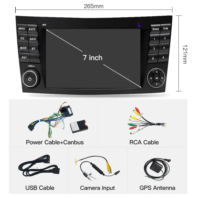 SZLELV Android 15 Radio For Mercedes Benz E-Class W211 E200 E270 E280 Car GPS Video Player