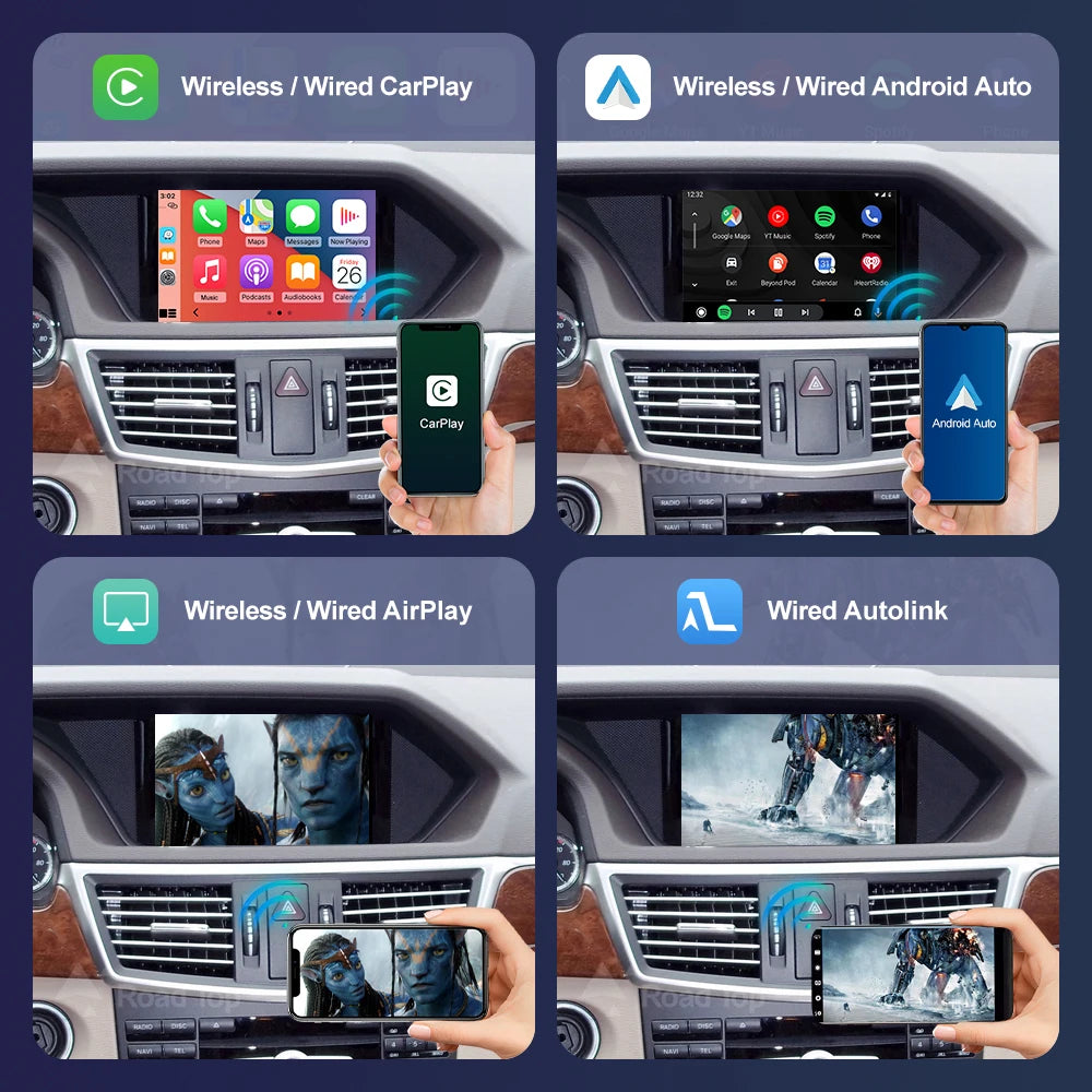 Wireless CarPlay for Mercedes Benz E Class W212 E Coupe C207 2012-2016 with Android Auto M