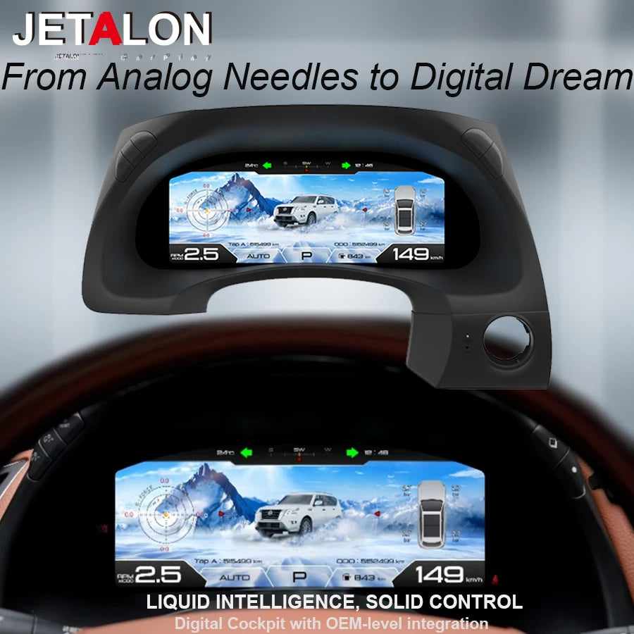 Car LCD Digital Cluster For Nissan Patrol Y62 2015-2021 Virtual Cockpit SpeedMeter Dash Sc | AUTOKITSHOP