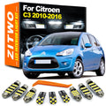 ZITWO 11Pcs Car Indoor Lamp For Citroen C3 2 MK2 2010 2011 2012 2013 2014 2015 2 for MK2 C3 - Canbus LED Car Light