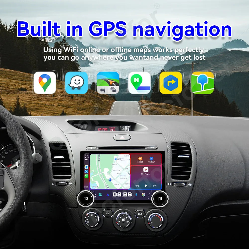 Upgraded 11.5 Inch Android 15 HD Touch Wireless CarPlay Android Auto GPS Multimedia Stereo