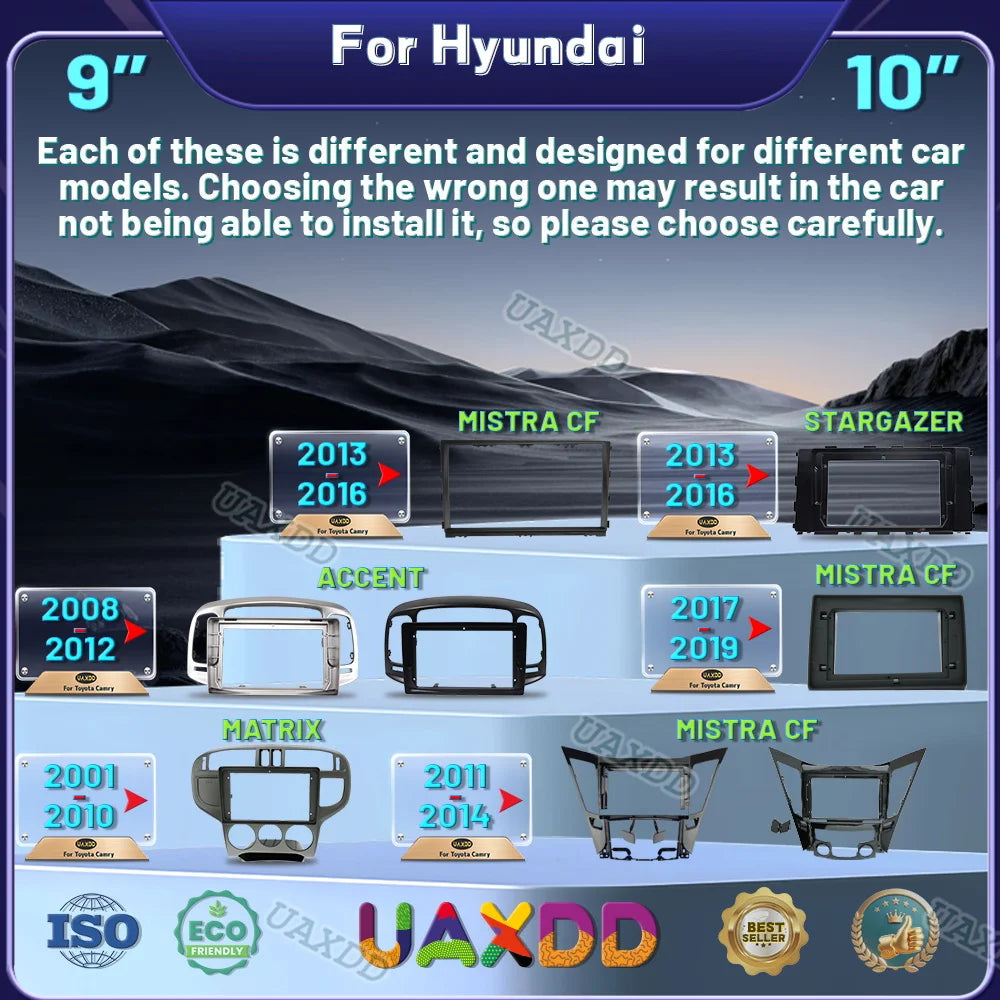 car DVD MP5 radio Android frame video player dashboard For 2008-2012 Hyundai ACCENT 9INCH