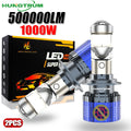 Bi LED H7 H4 Car Headlight Projector Mini Lens 500000LM 1000W High Power H11 H8 9005 9006