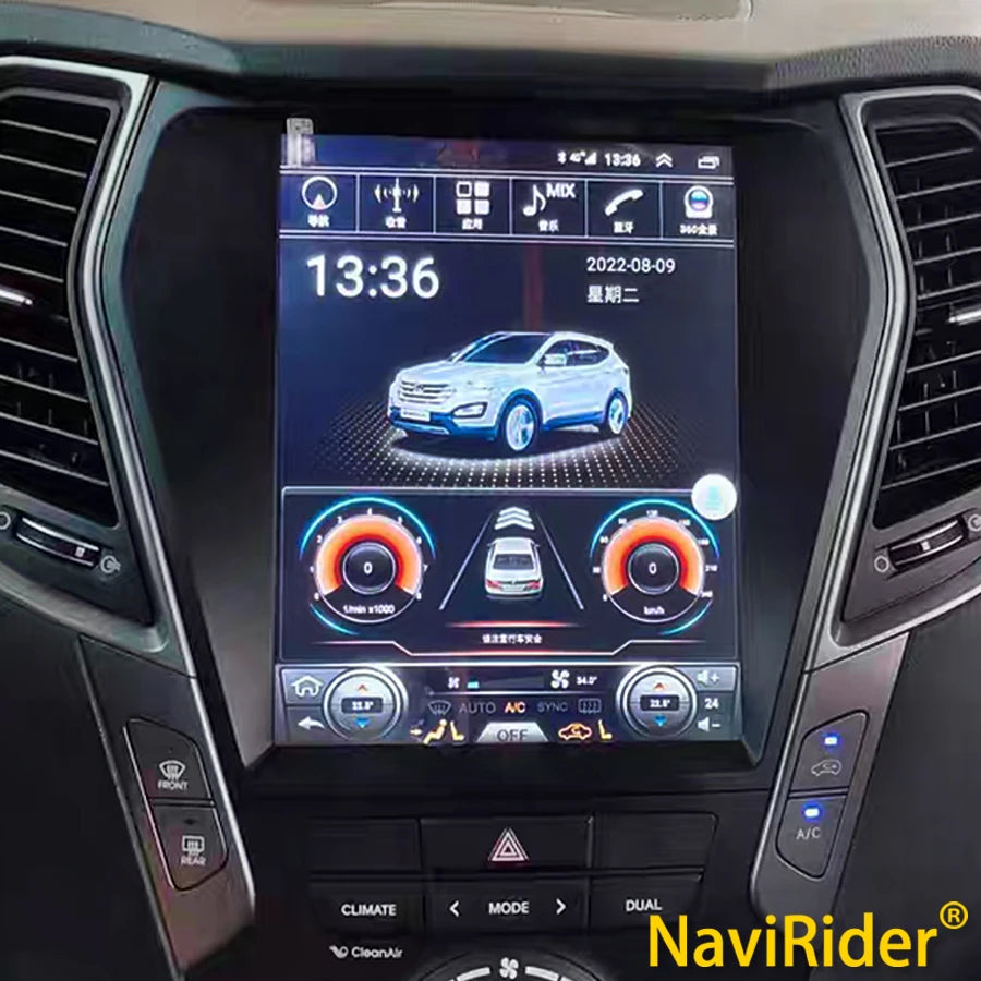 10.4" Android Car Radio For Hyundai Santa Fe 2013 2014 2015 2018 IX45 Auto Navigation GPS