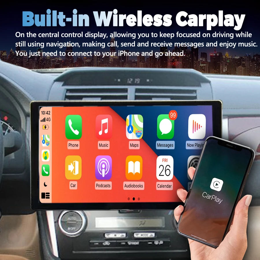 13.3inch Android Screen For Toyota Camry 2014 - 2017 Stereo Car Radio GPS Multimedia Video