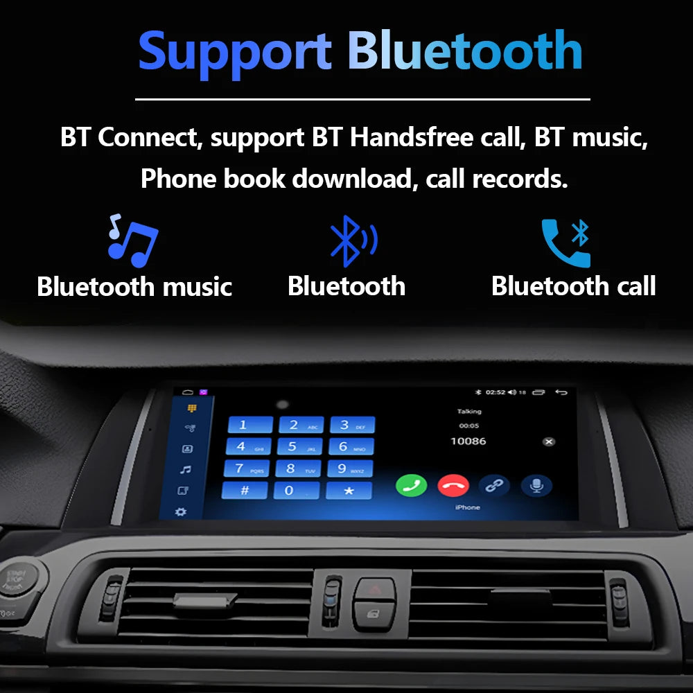 10.25inch Android For BMW 5 Series F10 F11 2011 - 2017 Car Radio Multimedia Player GPS Nav