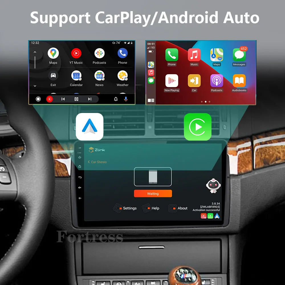 Android 16 Car Radio For BMW E46 M3 1998-2006 Carplay Auto Multimedia Video Player 2Din 4G