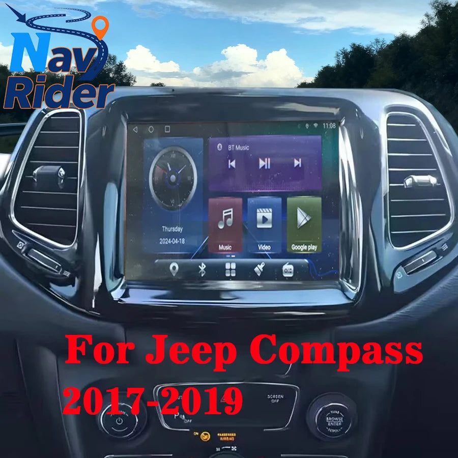 Car Radio Multimedia Player Wireless For Jeep Compass 2017-2019 Carplay Auto WIFI Navigati | AUTOKITSHOP