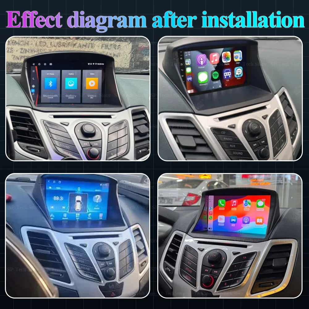 Car Radio Carplay Android 16 For Ford Fiesta Mk 6 2009 2010 2011 2012 2013 2014 -2018 Radi | AUTOKITSHOP