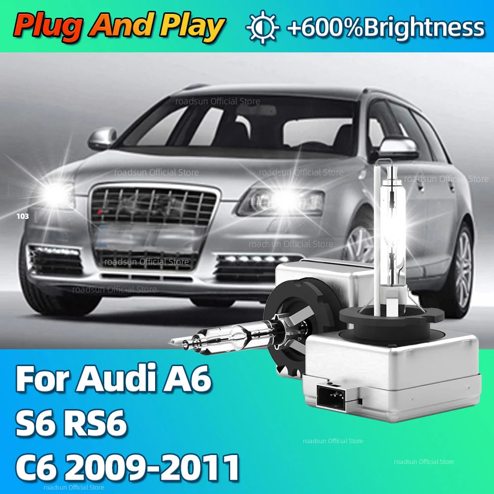 12V 35W D3S Xenon HID Replacement Bulb Car Lights 10000LM Bright Headlight For Audi A6 S6
