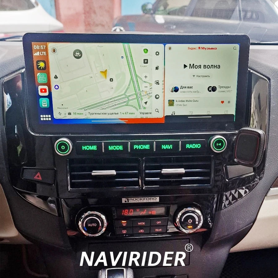 12.3" Android Carplay For Mitsubishi Pajero 4 V80 V88 V90 V93 V97 V98 2007-2020 Car Multim