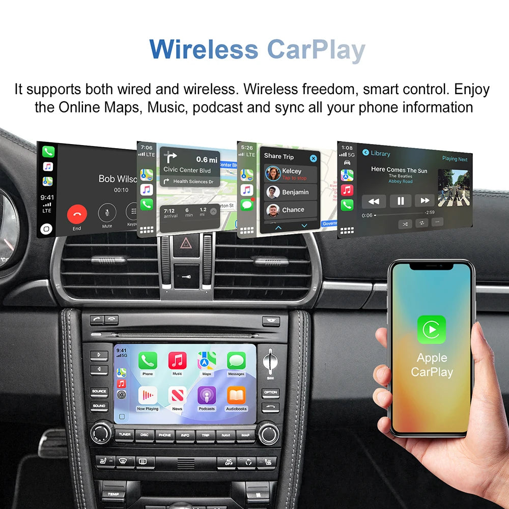 Wireless Carplay Android auto Module For Porsche PCM3.0 Panamera Cayenne Cayman Boxster 91 | AUTOKITSHOP