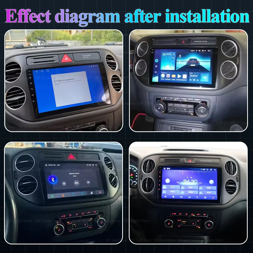 Android 16 Auto Carplay For Vw Volkswagen Tiguan 1 Nf 2006 2008-2012 2013 2014 2015 2016 C | AUTOKITSHOP
