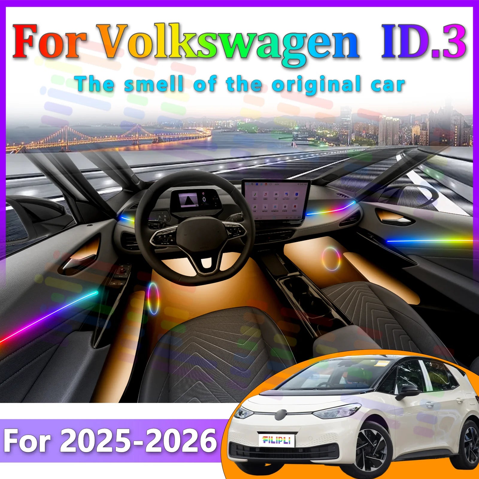 RGB - Ambient Light - for VW ID3 2025-2026 - App Control - Car Interior Lighting | AUTOKITSHOP