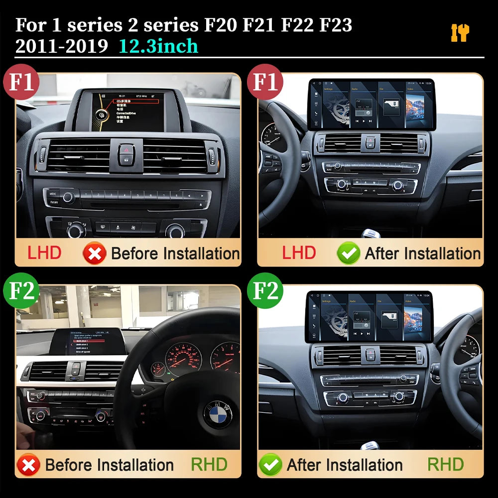 Car Radio Android 16 For BMW 1 Series F20 F21 F22 F23 2016-2023 NBT EVO System GPS Navi 4G