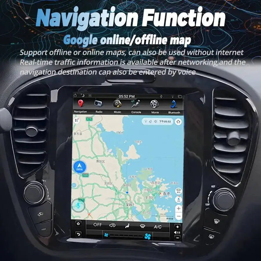 10.4" Vertical Screen Car Radio For Infiniti ESQ Nissan JUKE 2014-2019 Stereo GPS Carplay  | AUTOKITSHOP