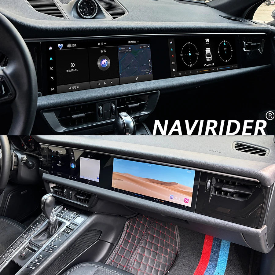 Interactive Car Radio for Porsche Macan 2018-2024 12.3+12.3 Inch Display Android 15 Media  | AUTOKITSHOP