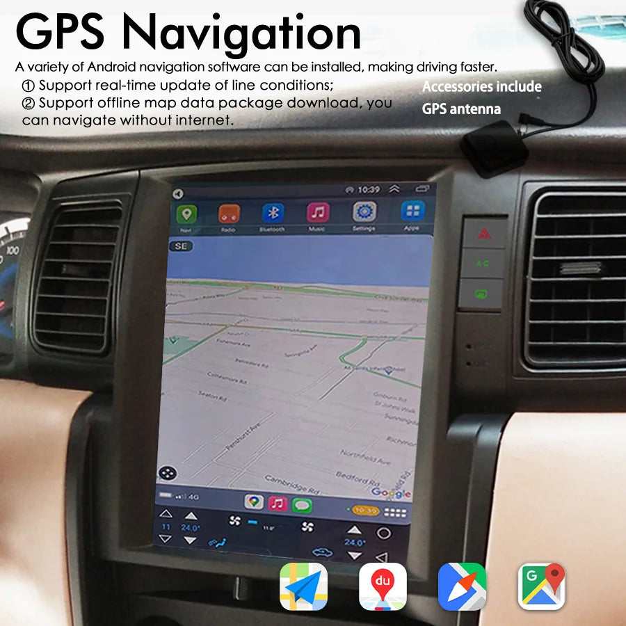 For TOYOTA Corolla EX 04-12 BYD F3 Android 14 10.4Inch Touch Screen Car Multimedia Auto Vi | AUTOKITSHOP