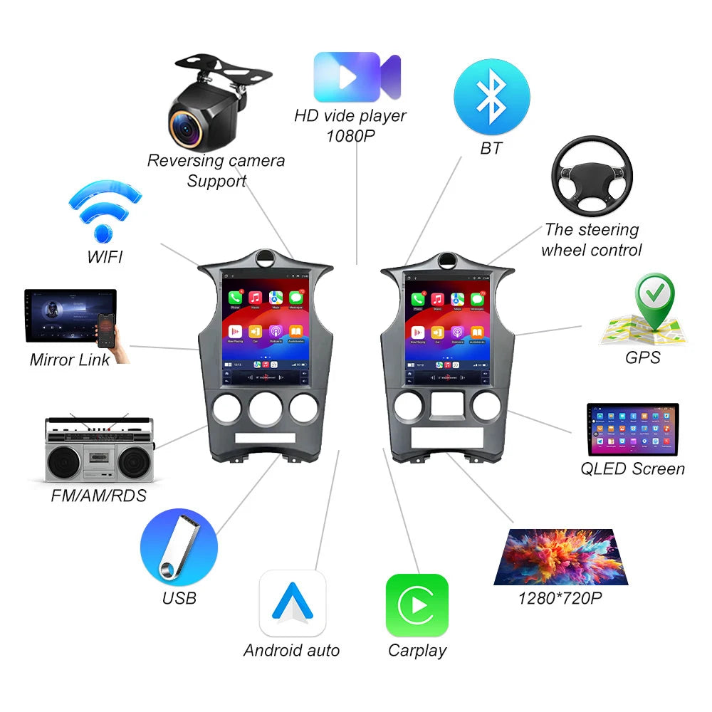 9.7 Inch Android 16 For Kia Carens 2007-2011 Car Radio Multimedia Video Player Gps navigat | AUTOKITSHOP