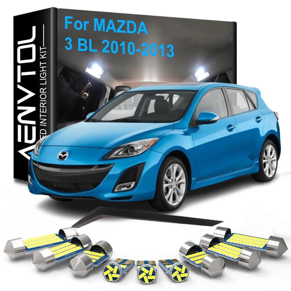 8-Piece LED Interior Light Kit for Mazda 3 BL Sedan Hatch - Canbus Error-Free Bulbs | AUTOKITSHOP
