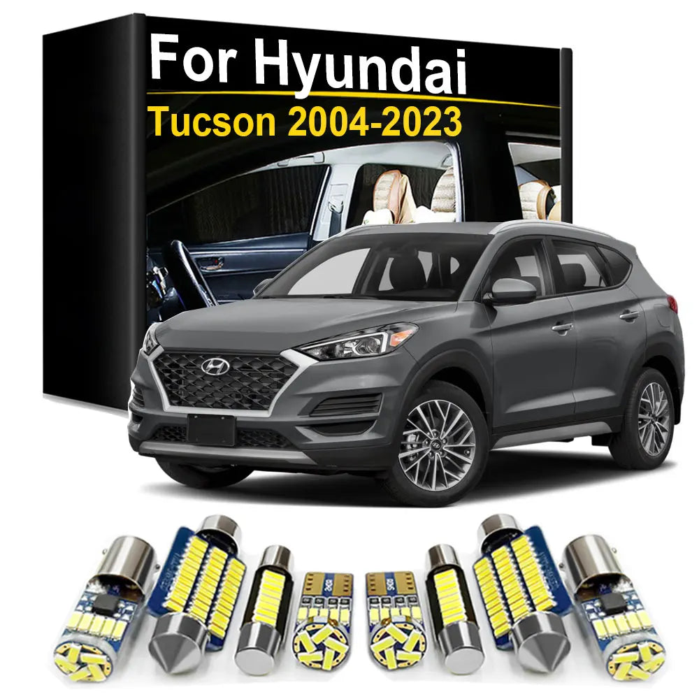 LED Interior Light Kit for Hyundai Tucson JM LM TL NX4 2005- 2014 - Canbus Dome Map Door Trunk Bulbs | AUTOKITSHOP
