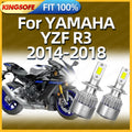 Motorcycle LED H7 Headlight 6000K White Moto Bulbs Replacement For YAMAHA YZF R3 2014 2015