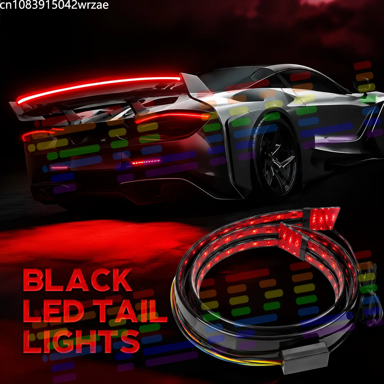 1.2M Led Tail Spoiler Light Universal Car Turn Signal Driving Brake Flash Trunk Lip Racing | AUTOKITSHOP