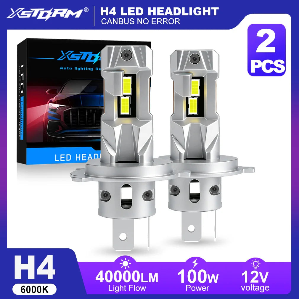XSTORM H4 LED Headlight Canbus 40000LM 100W Car Headlight H7 9005 9006 LED Lights Bulbs Wi