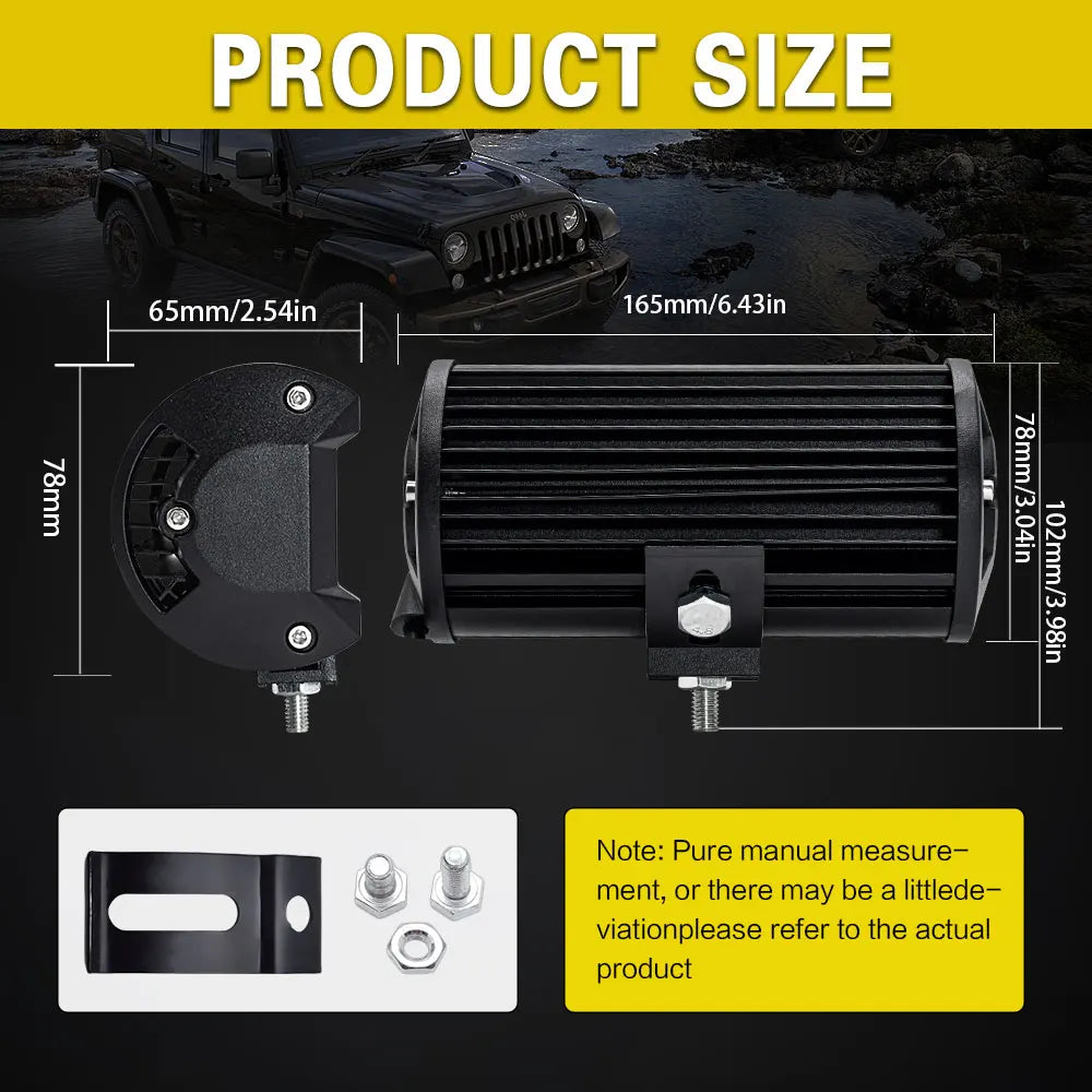 7inch 180W Led Work Light Bar 7'' for Tractor Boat Off-Road Truck Suv Atv Spot Flood Combo