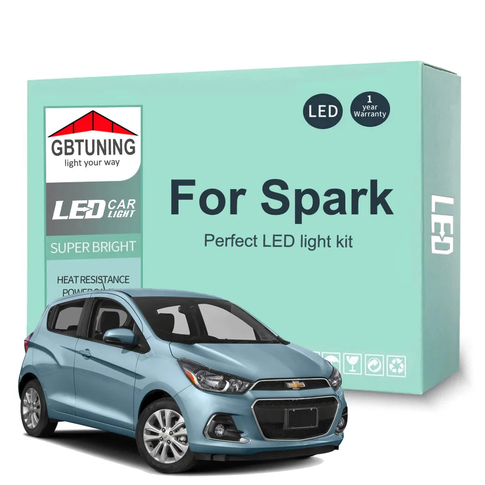 LED Interior Light Kit for Chevrolet Spark 2013-2018 - Canbus Dome Map Door Trunk Bulbs | AUTOKITSHOP