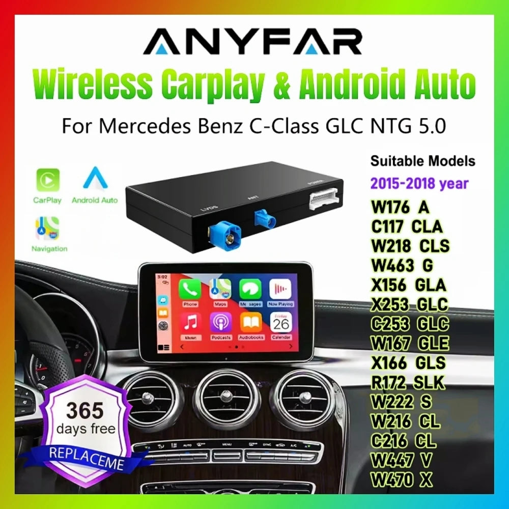 Wireless CarPlay Android Auto for Mercedes A B C CL S CLA CLS CLASS GLA GLS GLC GLE V250 V | AUTOKITSHOP