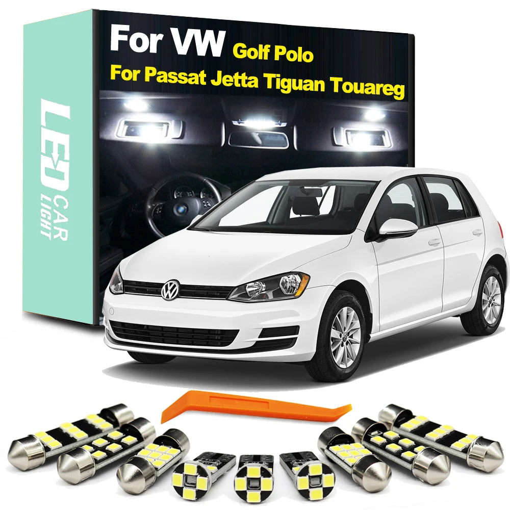 LED Interior Light Kit for VW Volkswagen Golf Jetta 3 4 5 6 7 Passat B5 B6 B7 B8 Polo 6R 6C 9N Touareg Tiguan - Canbu...