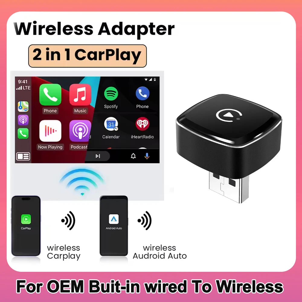 Mini Ultra Wireless CarPlay Adapter Wireless Android Auto AI Smart Box Intelligent Systems