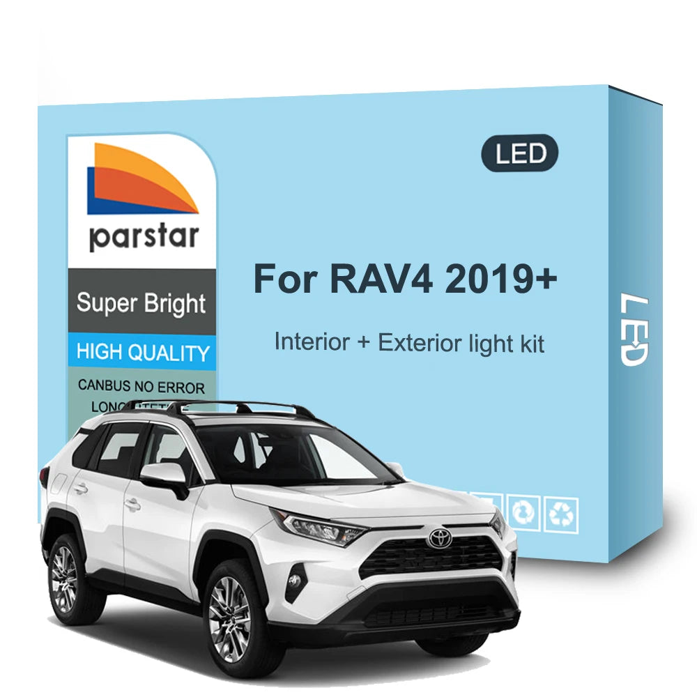 LED Interior and Exterior Light Kit For Toyota RAV4 2019 2020 2021 2022 2023 Fog Turn Signal Lam - Canbus LED Car Light
