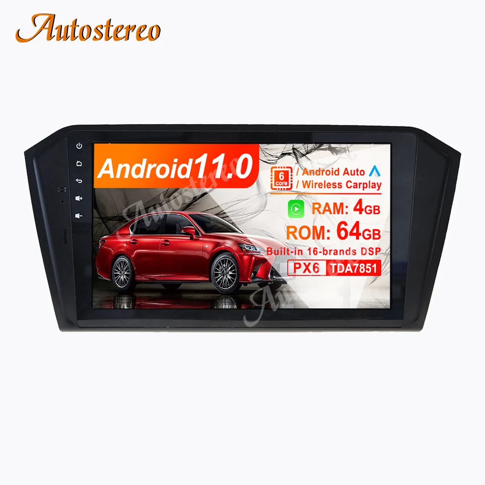 Android 14 Car GPS Navigation For VW Volkswagen Passat 2015-2019 Carplay Car Radio Stereo