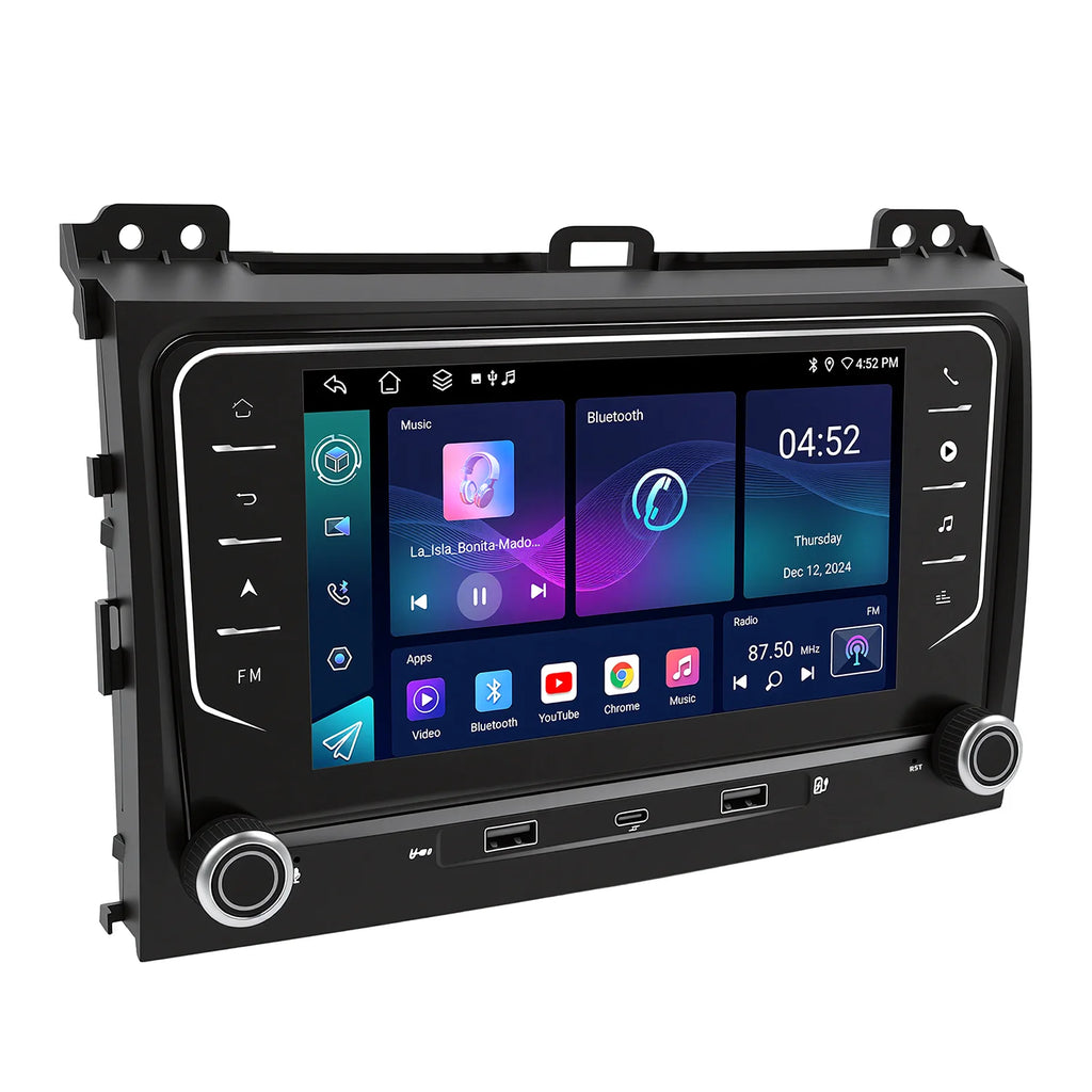 7“Android Car Radio For Toyota Prado 2002 to 2009 Wireless CarPlay Android Auto GPS Nav Bl