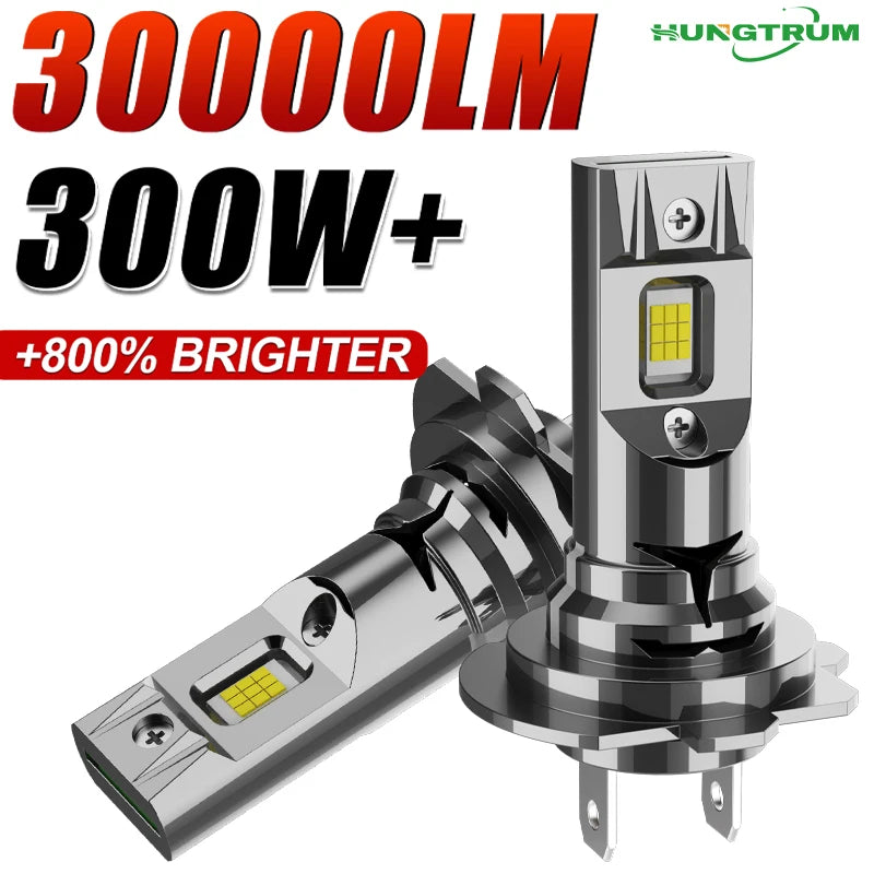 High Quality 300000Lm 300W H7 H4 Led Lights For Car CSP Headlight Bulb 6500K White Day Run