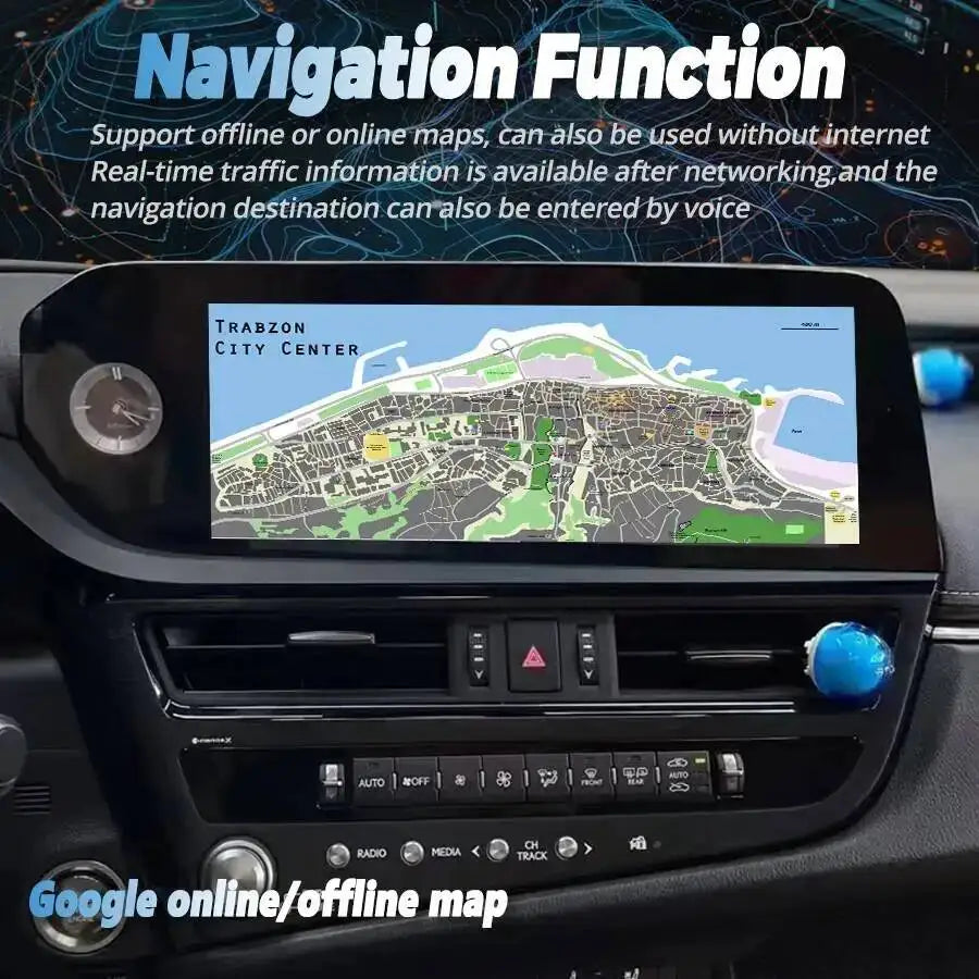 Car Multimedia Video Player CarPlay Autoradio Navigation 12.3" Android For Lexus ES300H ES