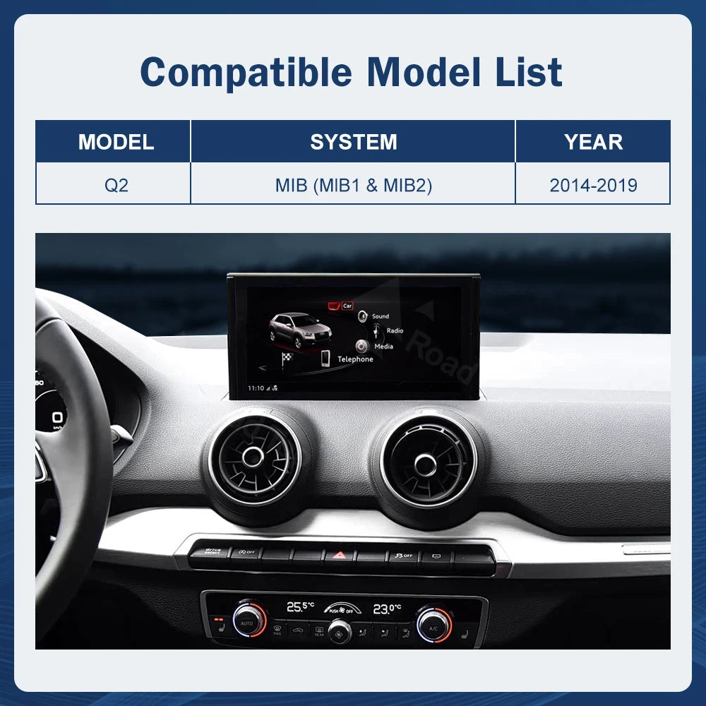 CN 12.3 inch Touch Screen For Audi Q2 2014-2019 Multimedia Display Airplay Miracast Functi | AUTOKITSHOP