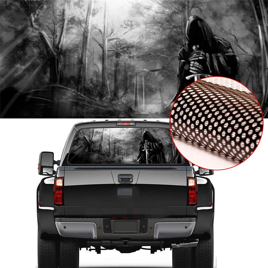 GRIM REAPER Rear Wind ow Graphic Decal Tint Sticker Truck Car Sticker Car Back Decal Vinyl